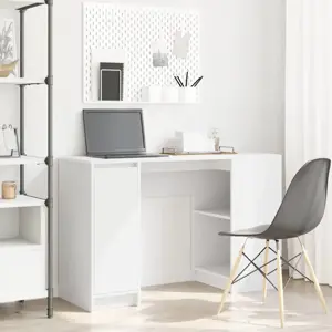 Rašomasis stalas, baltos, 120x42x76 cm, apdirbta mediena