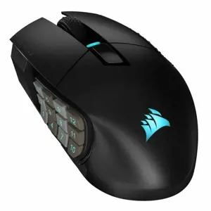 CORSAIR SCIMITAR ELITE RGB žaidimų pelė, belaidė, juoda