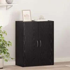 Ofiso spinta juoda ąžuolo 60 x 32 x 77.5 Apdirbta mediena