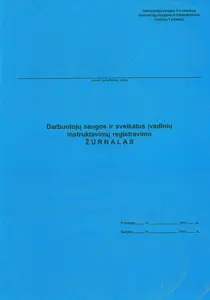 Darbuotojų saugos ir sveikatos įvadinių instruktavimų registracijos žurnalas A4, vertikalus, 10 lapų