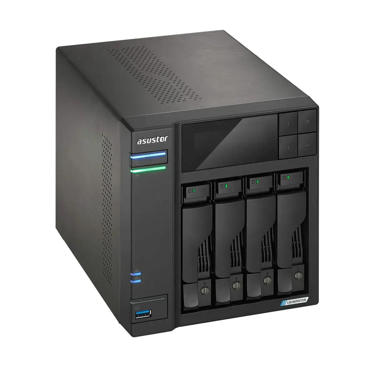 Asus Tower NAS AS6704T N5105, procesoriaus dažnis 2 GHz, 4 GB, DDR4, 4xM.2 NVMe lizdai, 2x 2,5GbE, 2x USB 3.2, 1x HDMI