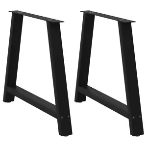 Valgomojo stalo kojelės, A formos, 2 vnt., juodos, 90x(72-73) cm, plienas