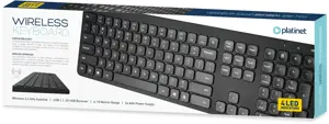 Platinet belaidė klaviatūra K100 US, juoda