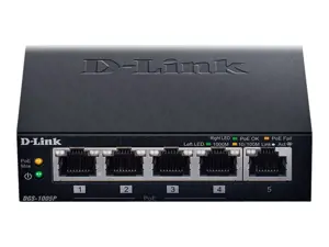 D-LINK 5 Gigabit prievadai, įskaitant 4 PoE prievadus - Biudžetinis PoE 60W