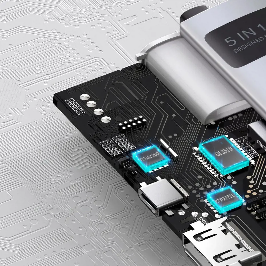 Baseus Hub Adapter 5in1 USB-C to 3x USB 3.0 + HDMI + USB-C PD