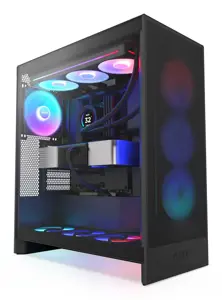 Case NZXT H7 Flow RGB MidiTower ATX EATX MicroATX MiniITX Colour Black CM-H72FB-R1