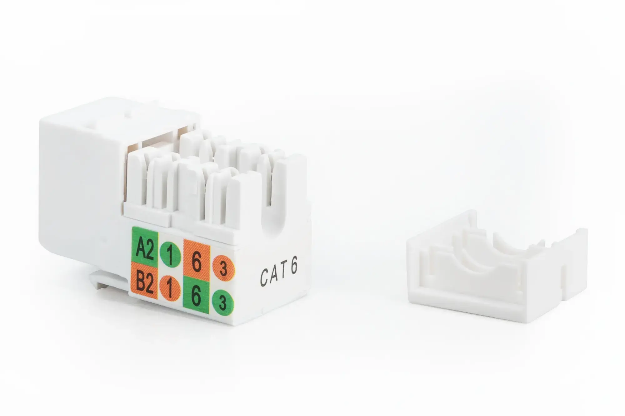 DIGITUS Keystone modulis Cat6 RJ45 neekranuotas kabelis, montuojamas per LSA juosteles, E klasė