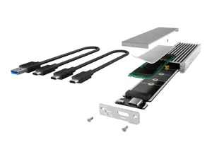 ICYBOX IB-1817Ma-C31 "IcyBox" išorinis korpusas M.2 NVMe SSD, USB 3.1 Type-C, sidabrinės spalvos