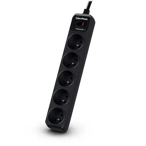CyberPower Tracer III B0520SC0-FR, 350 J, 5 AC outlet(s), Type E, 200 - 250 V, 50 - 60 Hz, Black