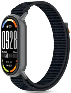 Tech-Protect watch strap Nylon Strype Xiaomi Smart Band 8/9/10, black/orange