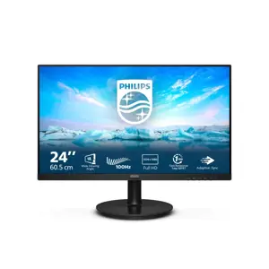 Philips V Line 241V8LAB/00, 60.5 cm (23.8"), 1920 x 1080 pixels, Full HD, LCD, Black