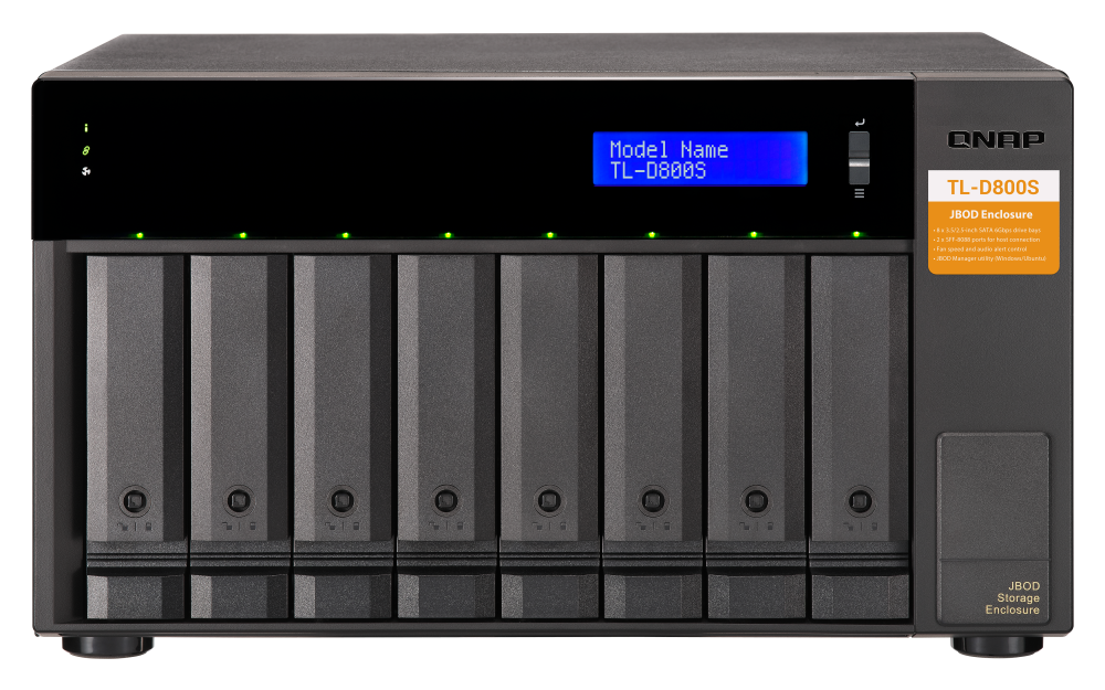 QNAP TL-D800S 8-bay desktop SATA JBOD expansion unit
