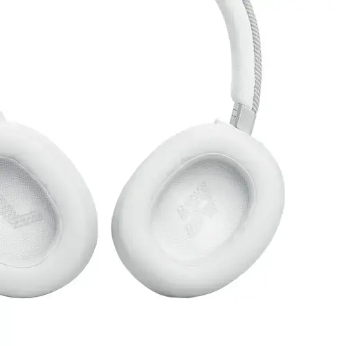 JBL belaidės ausinės "Live 770NC", baltos spalvos