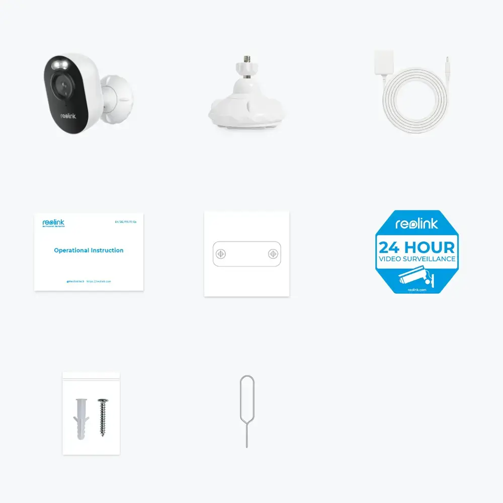 Reolink Lumus Series E430 - 4MP Outdoor Camera, 2.4/5 GHz Wi-Fi, Person/Vehicle/Animal Detection, Color Night Vision, IP security camera, Outdoor, Wired & Wireless, Google Assistant, 180 lm, 6500 K