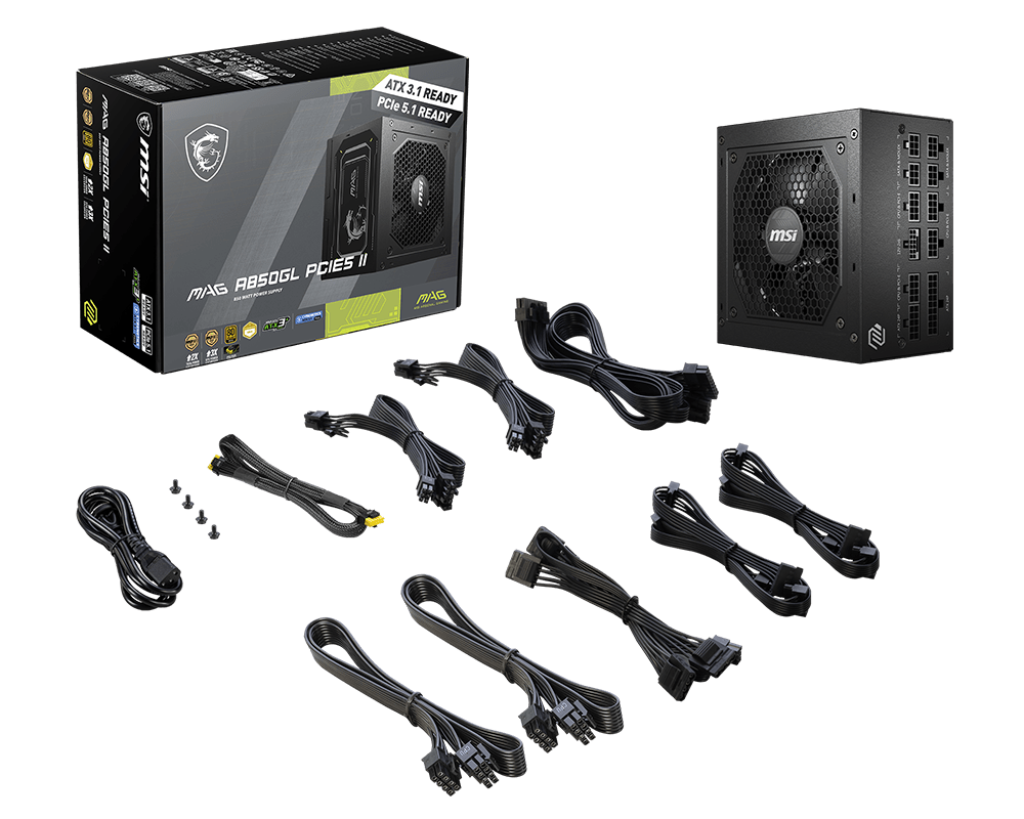 Maitinimo blokas MSI MAG A850GL PCIE5 II, 850 W, 90