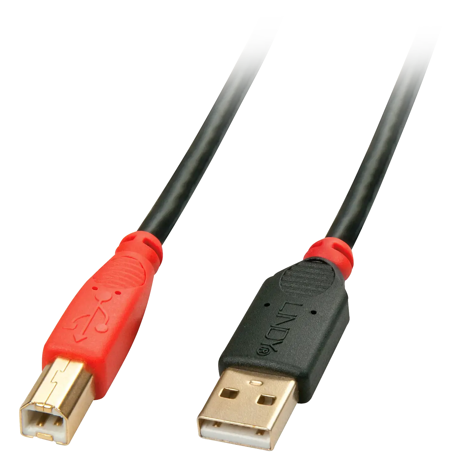 "Lindy" 10 m USB2.0 aktyvusis ilgintuvas A/B, 10 m, USB A, USB B, USB 2.0, vyriškas/vyriškas, juodas, raudonas