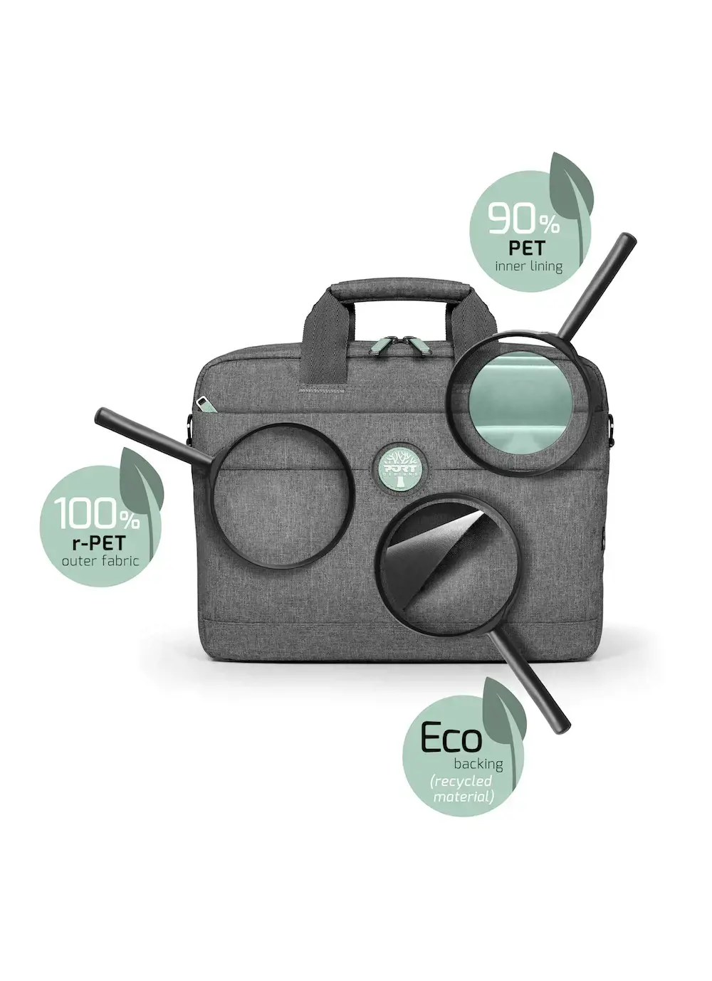 "Port Designs Yosemite Eco TL" nešiojamojo kompiuterio dėklas 35,6 cm (14"), pilkos spalvos