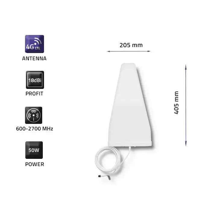 QOLTEC 57021 4G LTE 18 dBi lauko antena