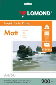 Matinis Fotopopierius Lomond, A4, 200 g/m², 50 psl.