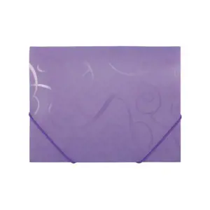 Aplankas su gumelėmis Forpus Barocco, A4, plastikinis, violetinis