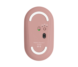 Logitech Pebble 2 M350s, Ambidextrous, Optical, RF Wireless + Bluetooth, 4000 DPI, White
