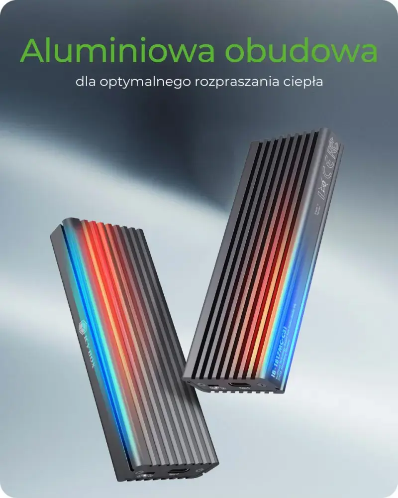 ICYBOX IB-1817MC-C31 Išorinis korpusas PCIe NVMe/SATA M.2 SSD USB 3.1 Type-C pilkos spalvos