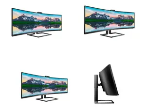 Monitorius Philips P Line 32:9 SuperWide curved LCD display 499P9H/00, 124 cm (48.8"), 5120 x 1440 pixels, UltraWide Dual Quad HD, LCD, 5 ms, Black
