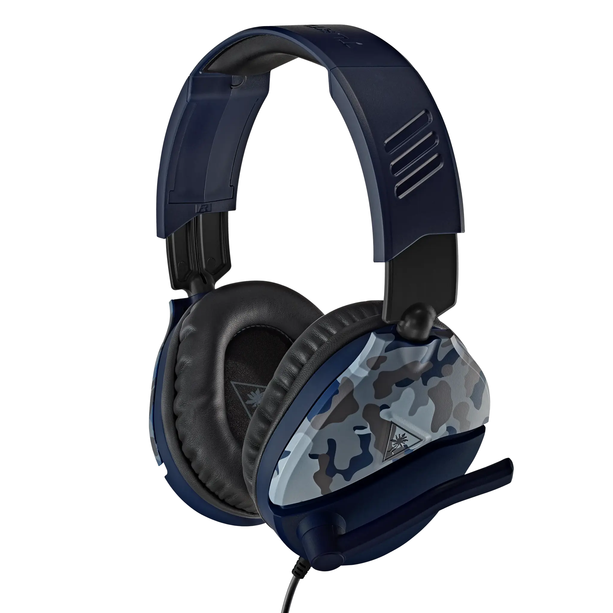 "Turtle Beach Recon 70" žaidimų ausinės "Xbox", PS5, PS4, "Switch", PC - "Camo Blue", laidinės, žaidimų, 20-20000 Hz, 485,3 g, ausinės, juodos, mėlynos, kamufliažinės