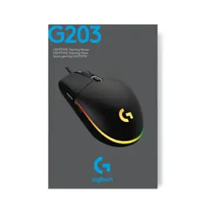 LOGITECH G203 LIGHTSYNC žaidimų pelė juoda
