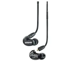 "Shure SE215" ausinės, juodos spalvos
