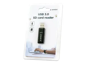 GEMBIRD UHB-CR3-01 Gembird kompaktiškas USB 3.0 SD/MicroSD kortelių skaitytuvas, lizdinė plokštelė