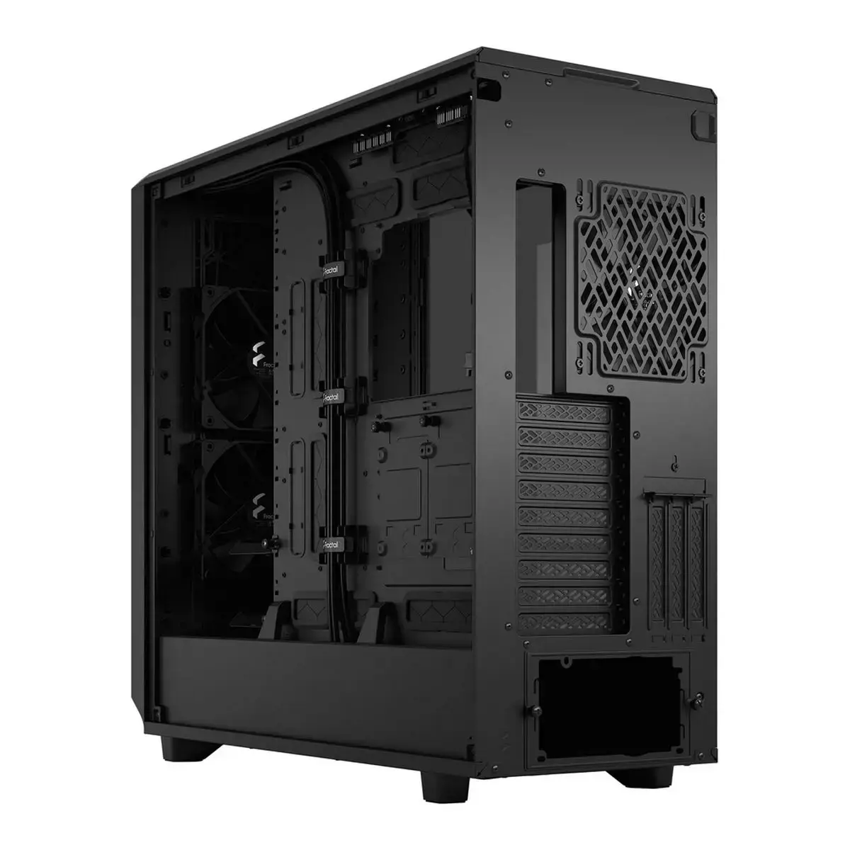 "Fractal Design Meshify 2 XL Light" grūdintas stiklas, kompiuteris, juodas, ATX, EATX, micro ATX, Mini-ITX, SSI CEB, plienas, grūdintas stiklas, žaidimų, 18,5 cm