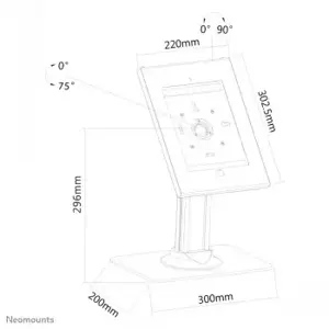 NEWSTAR TABLET-D300WHITE planšetinio kompiuterio stovas "Apple iPad 2/3/4/Air/Air 2