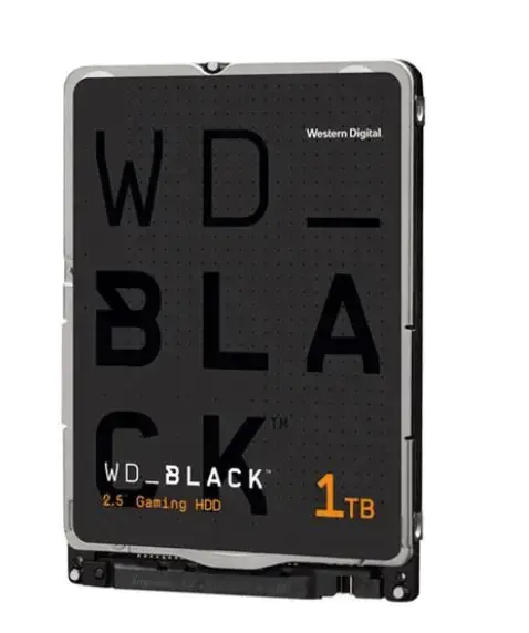 "WD Mobile Black" 1 TB kietasis diskas 7200 aps./min sATA Serial ATA 6Gb/s 64MB spartinančioji atmintinė 2,5 colio RoHS reikalavimus atitinkantis vidinis Nefasuotas