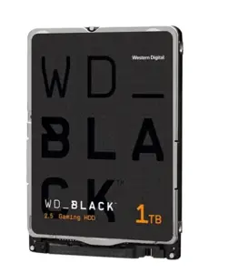 "WD Mobile Black" 1 TB kietasis diskas 7200 aps./min sATA Serial ATA 6Gb/s 64MB spartinančioji atmintinė 2,5 colio RoHS reikalavimus atitinkantis vidinis Nefasuotas