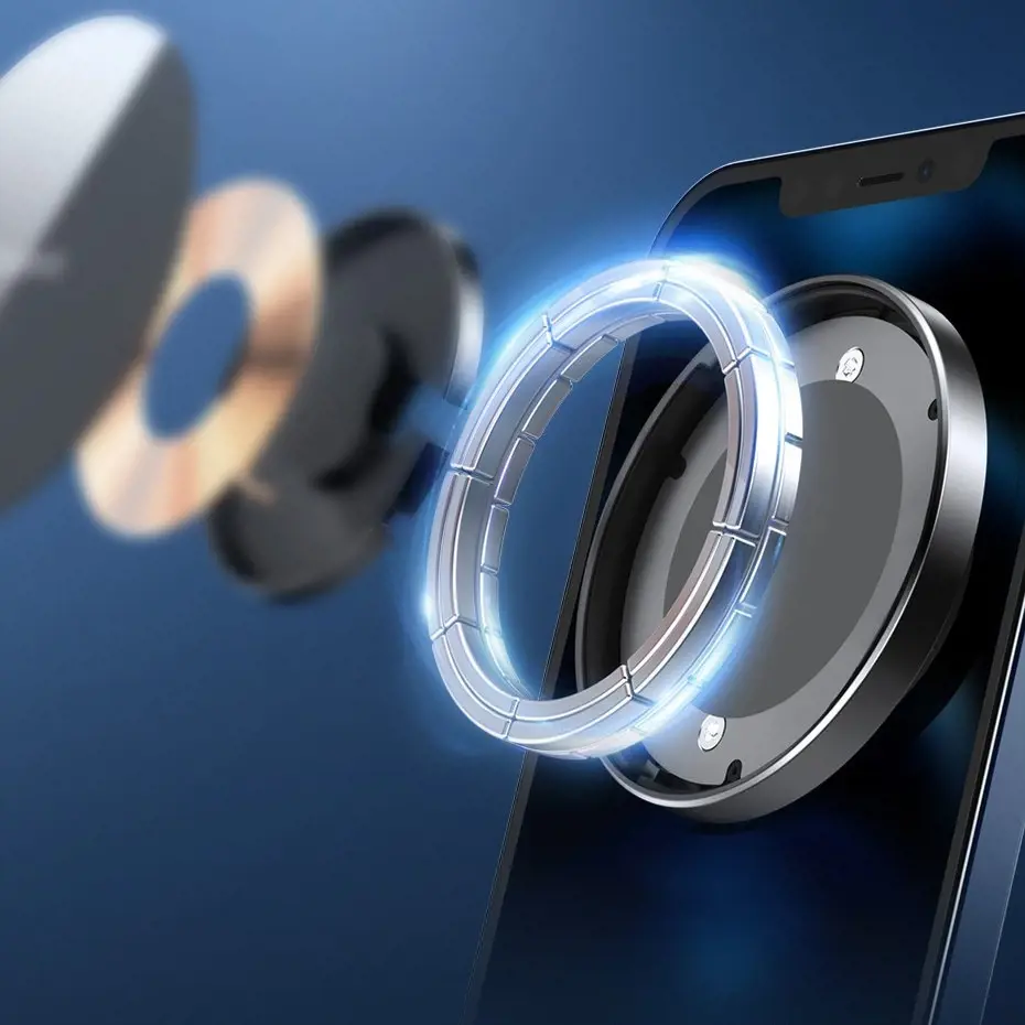 Baseus Big Energy car mount with wireless charger 15W for Iphone 12 (Black)