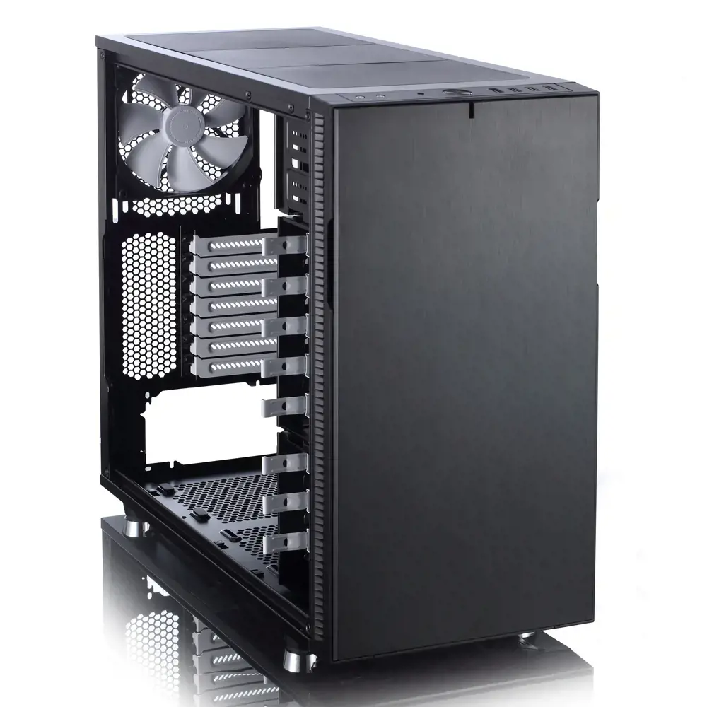 "Fractal Design Define R5", "Midi Tower", asmeninis kompiuteris, juodas, ATX, micro ATX, Mini-ITX, 18 cm, 44 cm