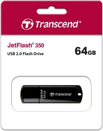 TRANSCEND JETFLASH 350 64GB USB 2.0 atmintinė