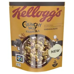 Dribsniai KELLOGG'S Crunchy Nut Granola Choco, 380 g