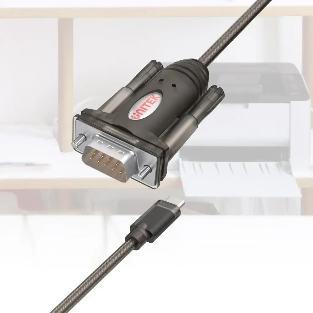 UNITEK Y-1105K nuoseklusis kabelis Juodas 1,5 m DB-9