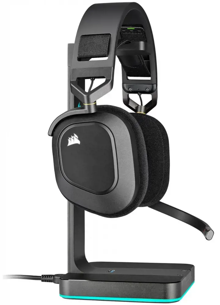 CORSAIR HS80 RGB belaidės ausinės Carbon