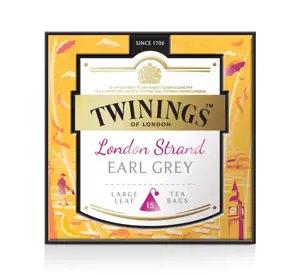 TWININGS juodoji arbata piramidės maišeliuose Earl Grey, 15pak.