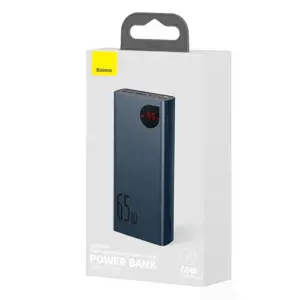 "Baseus Adaman Metal Powerbank" 20000mAh PD QC 3.0 65W 2xUSB + USB-C + micro USB (mėlyna)