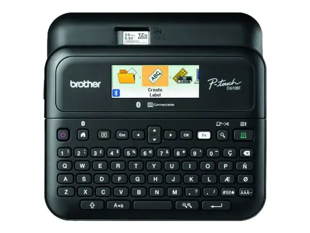 BROTHER PT-D610BT - ETIKEČIŲ SPAUSDINTUVAS KOMPIUTERIUI SU SPALVOTU EKRANU