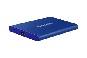 "Samsung" nešiojamasis SSD T7, 1000 GB, C tipo USB, 3.2 Gen 2 (3.1 Gen 2), 1050 MB/s, apsauga nuo slaptažodžio, mėlynas
