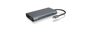 ICYBOX IB-DK4040-CPD stotelė USB Type-C 3xUSB HDMI 4k 30Hz VGA SD/microSD