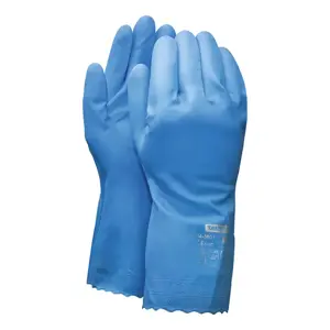 Darbo pirštinės TAMREX 3801, PVC, pora, dydis 10, mėlyna