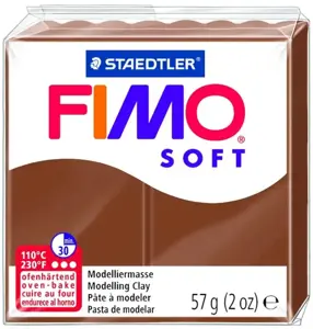 Modelinas FIMO SOFT, 57 g, karamelės ruda sp.