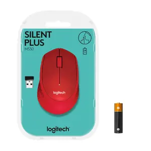 LOGITECH M330 Silent Plus Red - 2,4 GHz - EMEA