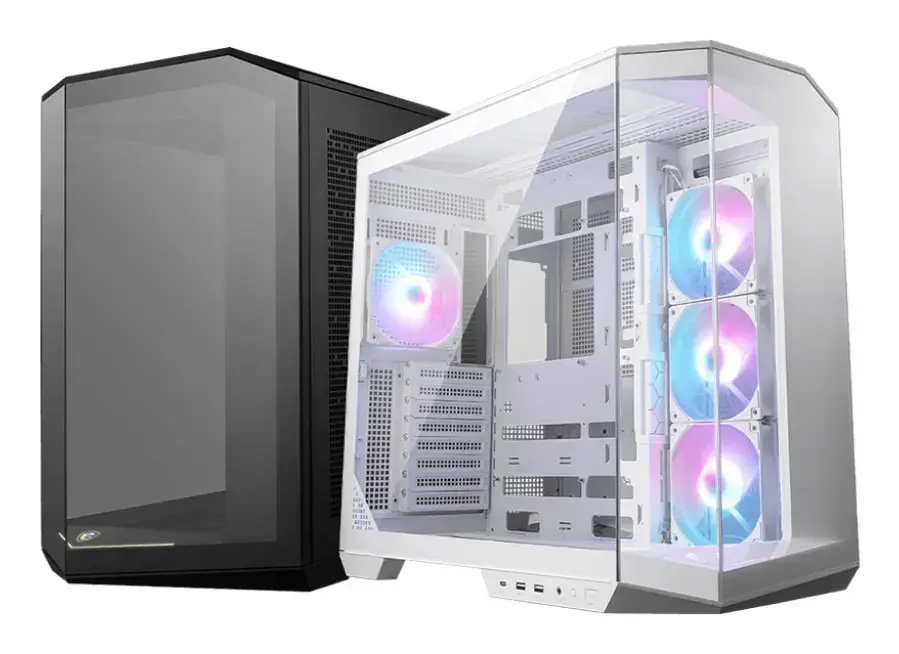 Case MSI MAG PANO 100R PZ MidiTower Case product features Transparent panel ATX MicroATX MiniITX Colour White MAGPANO100RPZWHITE
